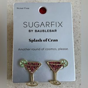 Sugarfix by Bauble Bar Splash of Cran Cosmo Earrings-Perfect for Girls N…